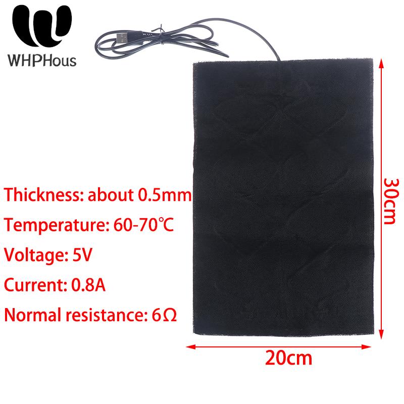19 SIZE Carbon Fiber Heating Pad Mat Hand Feet Warmer USB Heating Film Electric Winter Infrared Fever Heat Mat Electric Warmer