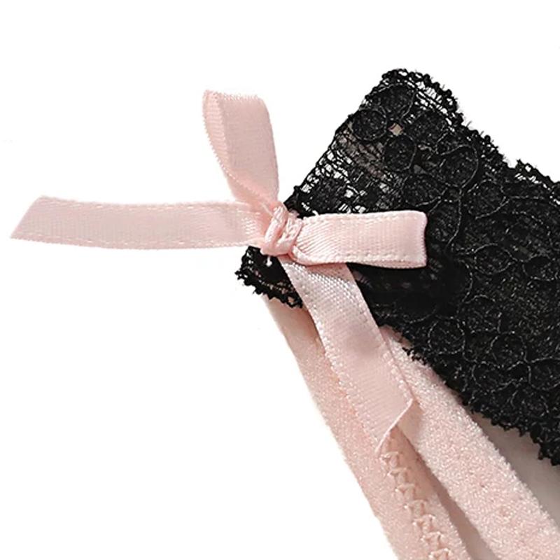 Dámské Sexy spodní prádlo G String Krajkové Kalhotky Dámské Nízký pas Cross Bandage Transparentní Pokušení Spodní prádlo Pohodlí Intimní