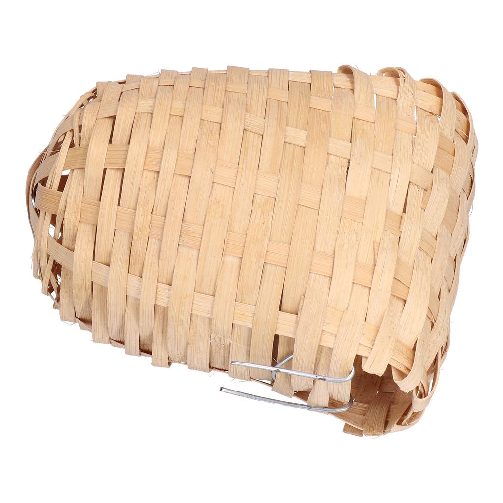 2PCS Natural Bamboo Nest Bird House Hand Made Bird Nest with Hook for Outdoor Garden