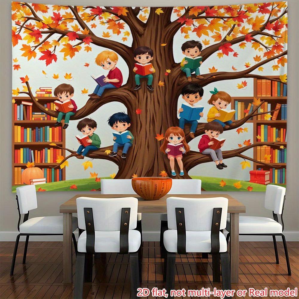 2D flat printing party banner 1 piece Qiu Shu reading background banner High-definition printed backgroundzyc