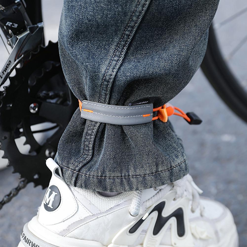 Reflective Bike Pants Strap High Visibility Cycling Pants Cuff Band Trouser Leg Straps for Night Walking Cycling Running
