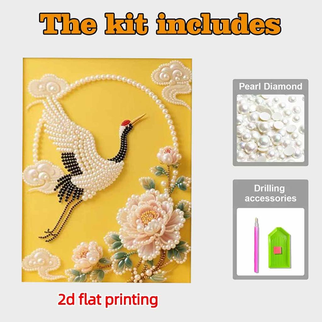 Pearl Swan DIY Diamond Art Kits 15.7x19.6inch Gem Art Diamond Painting Kits Without Frame for Adults Gift Idea Home Wall Decor
