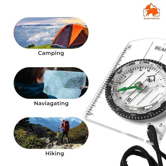 High Accuracy Waterproof Military Compass Suitable for Camping Hiking, Climbing, Traveling