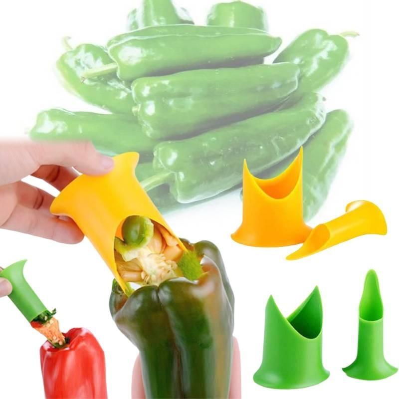 Bell Set 2pcs Pepper Seed Corer Remover Fruit Corer Separator Kitchen Gift Tool