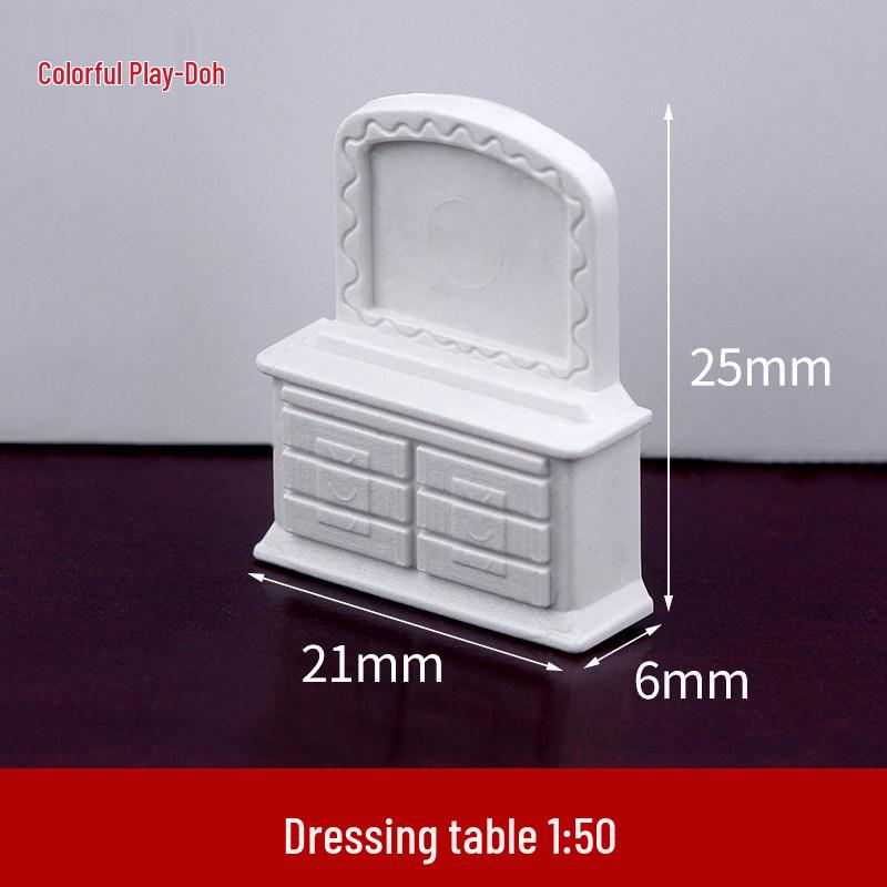 1:50 Scale White ABS Furniture Set for Architectural Model Interior Layout