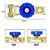 Coupe-circuit batterie - AIMOONSA - Modèle universel - 12V/24V - Pôle négatif 16-17 mm - Cuivre pur bleu
