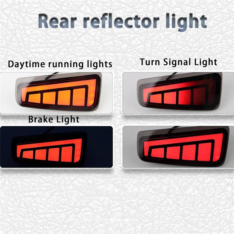 

Rear Bumper Reflectors Light For Subaru Outback 2015- Brake Light Tail Light Turn Signal Light Accessories чёрный