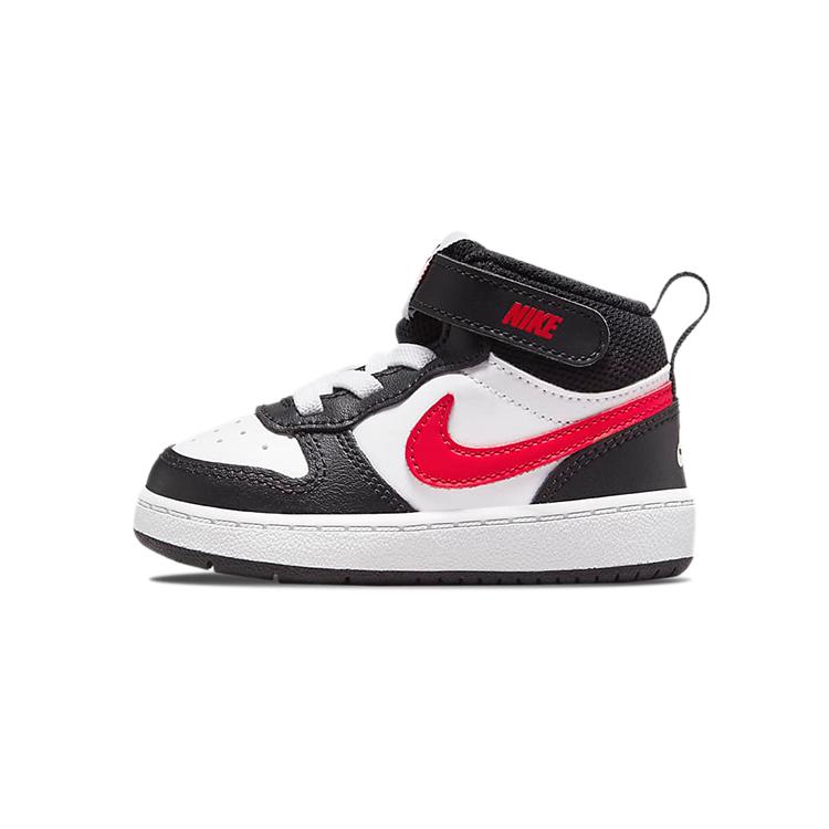 

Nike Mid 2 Slip Resistant Abrasion Resistant High top Skateboard Shoes Black White Red Infant And Toddler DO5894-161 25