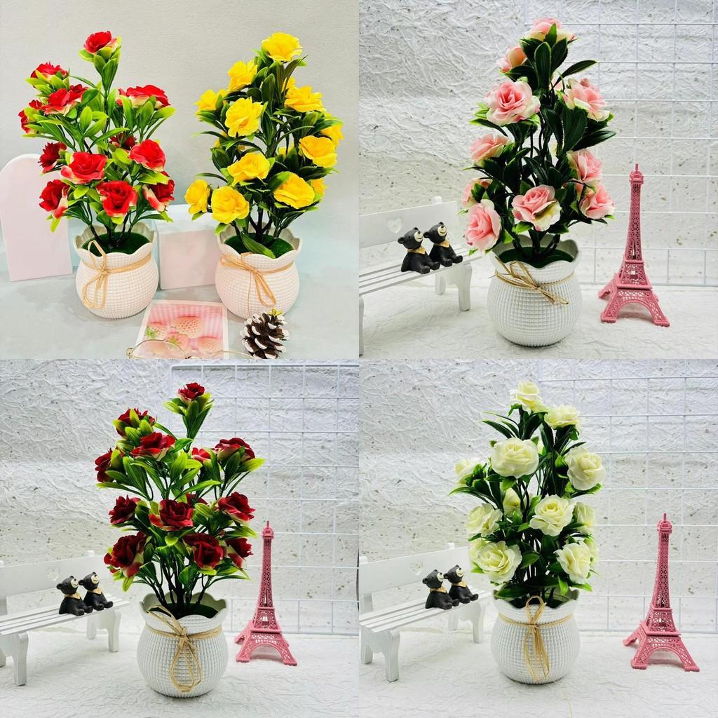 Artificial Plant Container With Colorful Silk Flowers For Indoor Decor And Special Occasions