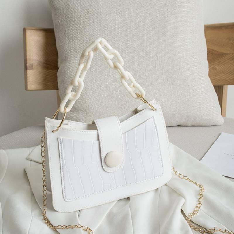 2021 Stone Texture Ladies Handbags Hobo Shoulder Bag Cross-border Trend Pu Material