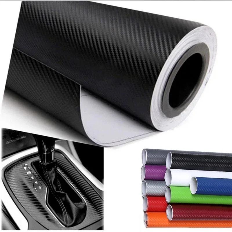 3D Carbon Fiber Car Stickers Multi-color Roll Film Vinyl Wrap Interior Auto Styling Sticker Decor Motorcycle Laptop Skin Decal