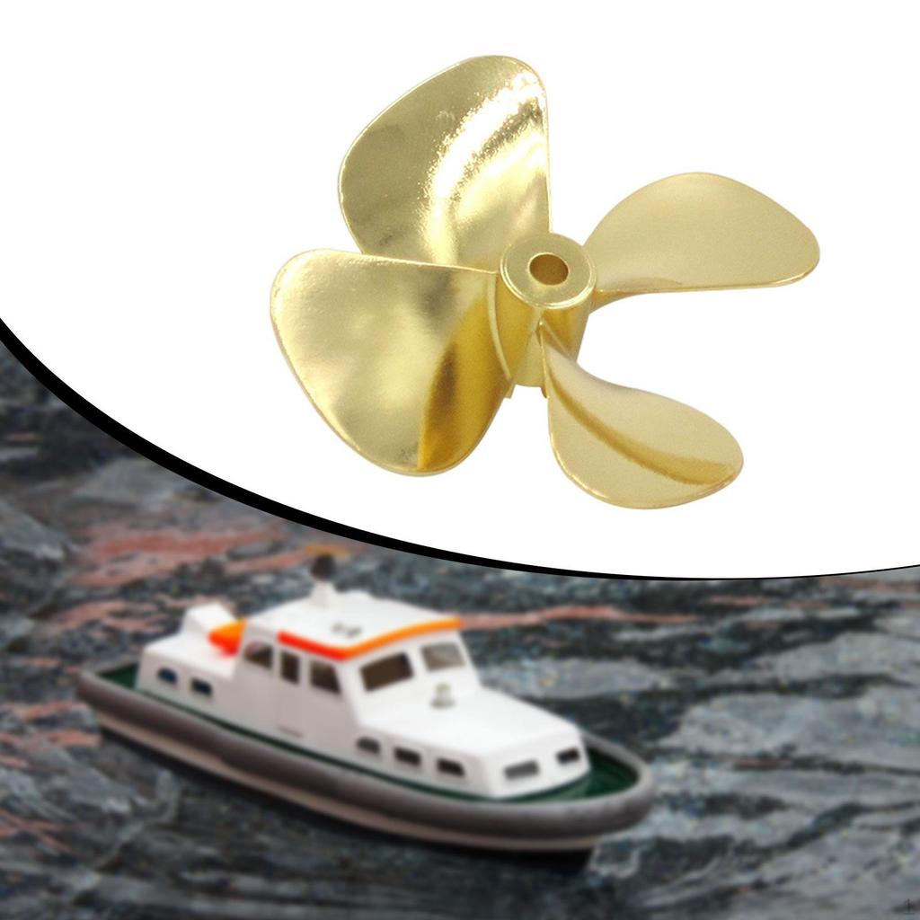 Metal RC Boat Propeller 4 Zinc Alloy 4mm for Model Repair Replace