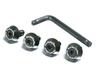 KYO-EI NPBK4P Kics NUMBER PLATE BOLT 4 Pieces (Light Automobile) Black