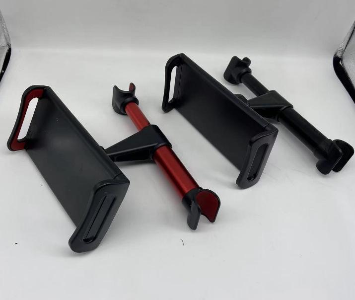 Portable Foldable Car Headrest Mount for Phone and Tablet Black