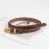 Genuine Leather Pin Buckle Women's Thin Belt with Jeans Fashionable Versatile Belt for Women Ins Style Cowhide Leather