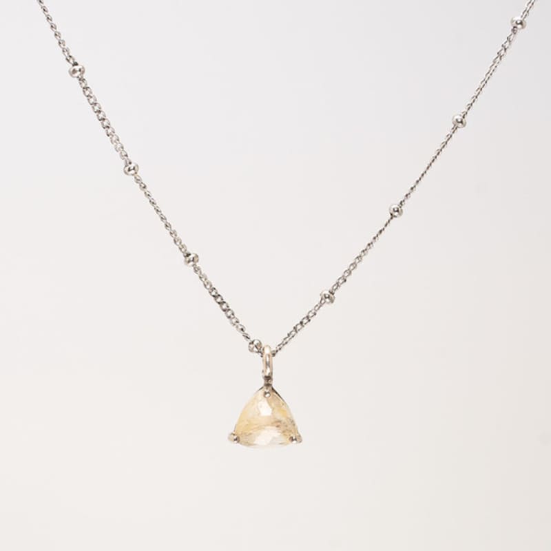 HARANG HR 25N_Triangle Cut Gem Necklace