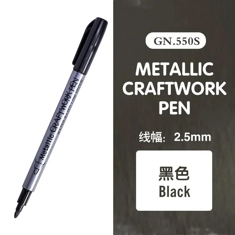 Double Tip Metallic Gold Silver Marker Pen Permanent Art Marker Crafts DIY Painting Pens Card Making Stationery Art Supplies