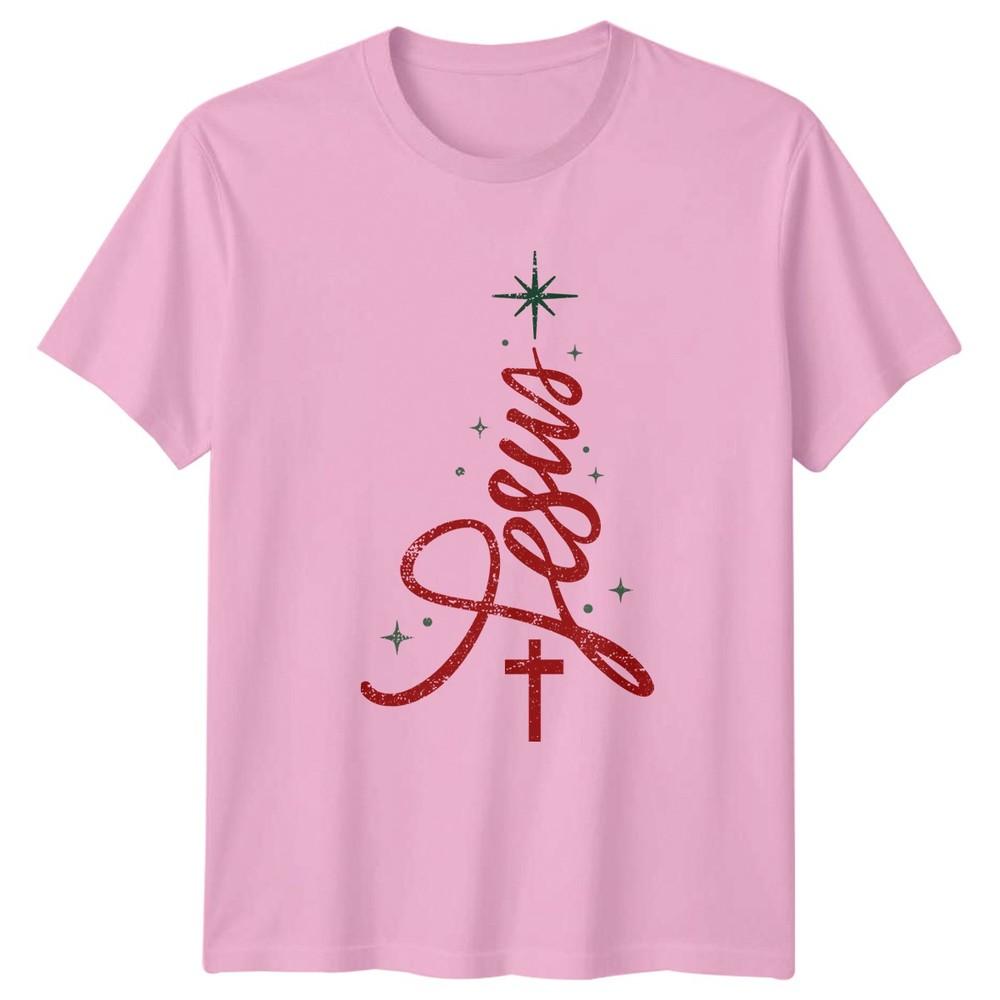 Jesus Religious Christmas Tree Graphic Unisex TShirt Unisexs Unisexs Faith Tee