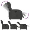 Electric Recliner with Rising Function Dark Grey Microfiber Fabric