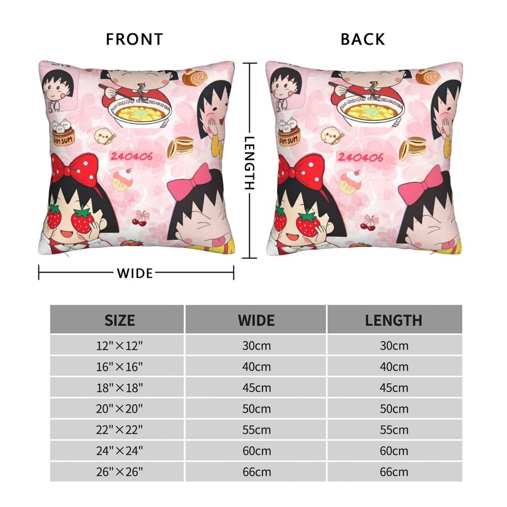Chibi Maruko-chan Pillow Case Custom Pillow Cover For Wedding Party Home Decor Morden Cushion Cover