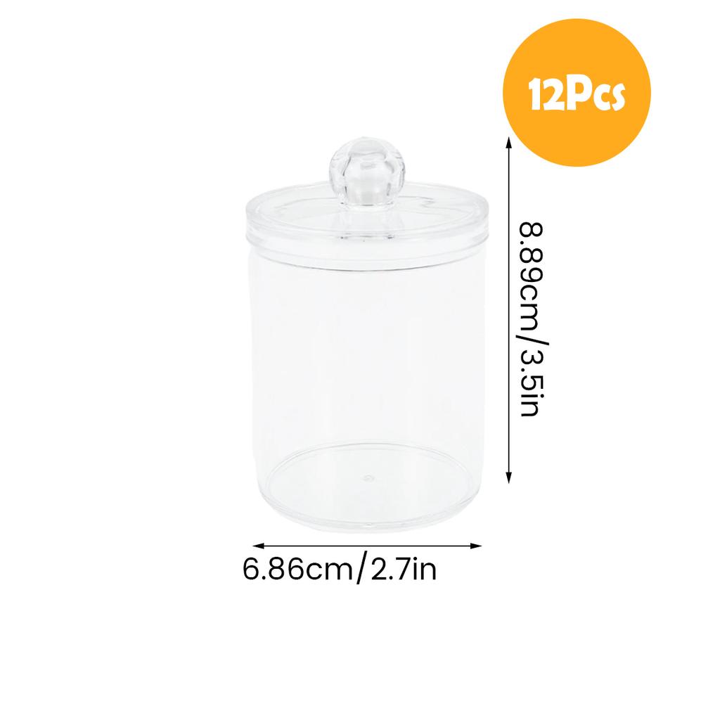 4PCS/Set Cotton Swabs Storage Holder Box Transparent Makeup Cotton Pad Cosmetic Jewelry Organizer Container Homehold Case Box