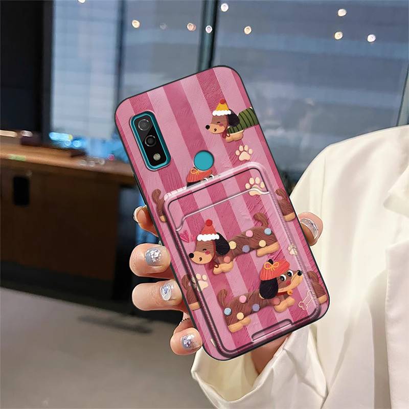 Silicone Waterproof Phone Case For Fujitsu F-51B/Arrows We Card Bag Cartoon Soft Case Anti-dust Back Cover Graffiti Cute