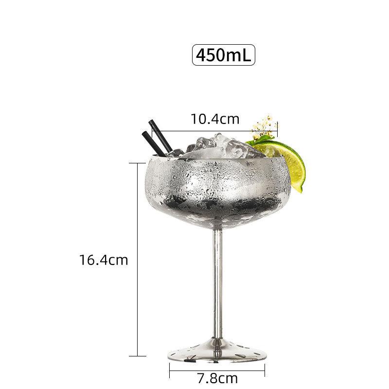Stainless Steel Coupe Cocktail Glass