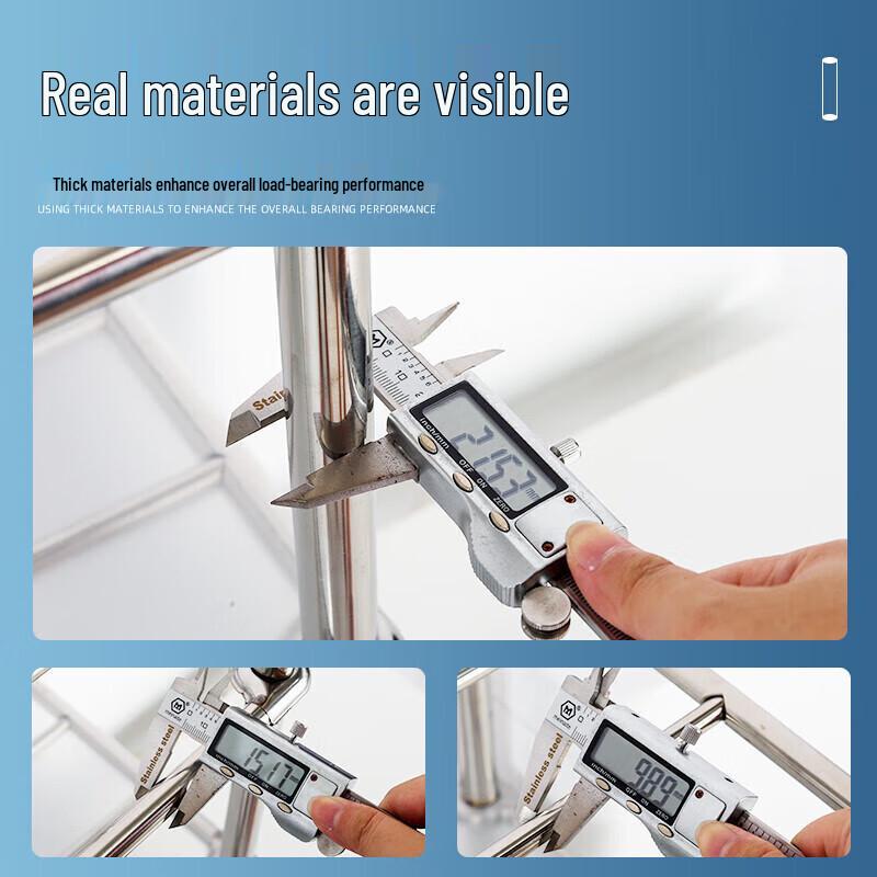 Huíhuáng 4-Tier Stainless Steel Storage Rack