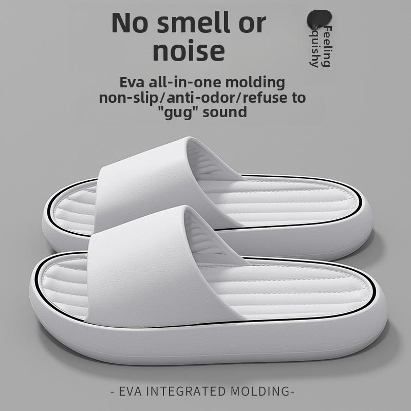 Papuci reci pentru bărbați, cu talpă groasă pentru baie, EVA pentru uz casnic, anti-alunecare și fără miros pentru picioare pentru uz casnic, pentru interior și de vară pentru femei