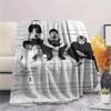 1PC Classic rock bands Print FlAannel Blanket, High quality Comfortable for All Seasons, Home Decor, Warmth and Comfort
