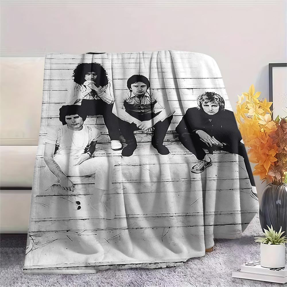 1PC Classic rock bands Print FlAannel Blanket, High quality Comfortable for All Seasons, Home Decor, Warmth and Comfort