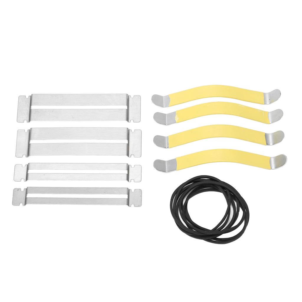 Metall gripebrettbeskyttere gitarstrengspreder gummistrikk for dressing og polering av bånd