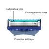 20 Pcs Manual Shaving Razor Blades For Men 5 Layers Stainless Steel Replaceable Heads