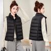Women S Sleeveless Padded Vest Winter Warm Casual Polyester Jacket