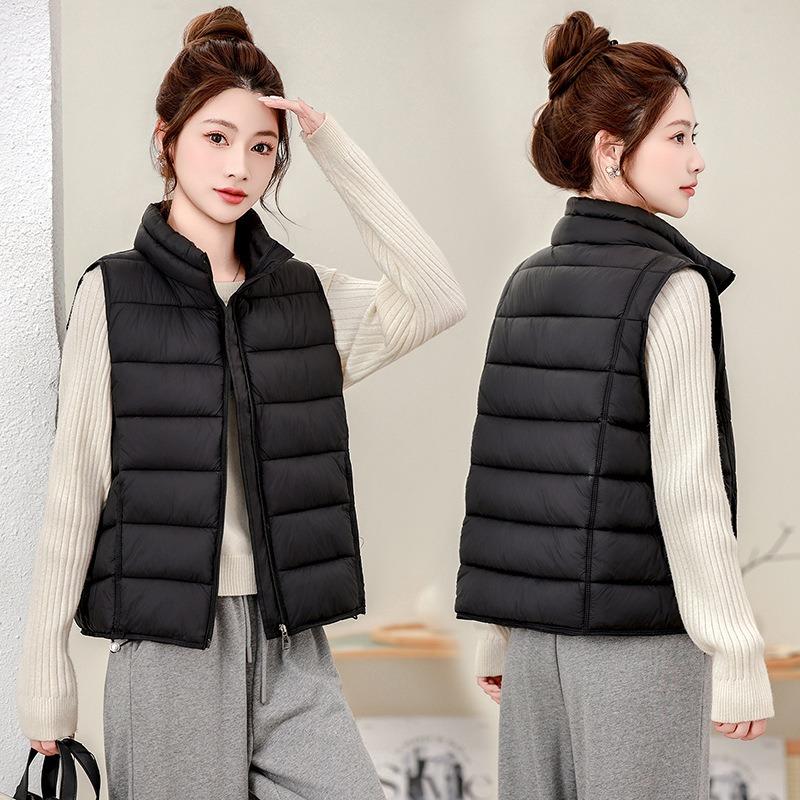Women S Sleeveless Padded Vest Winter Warm Casual Polyester Jacket