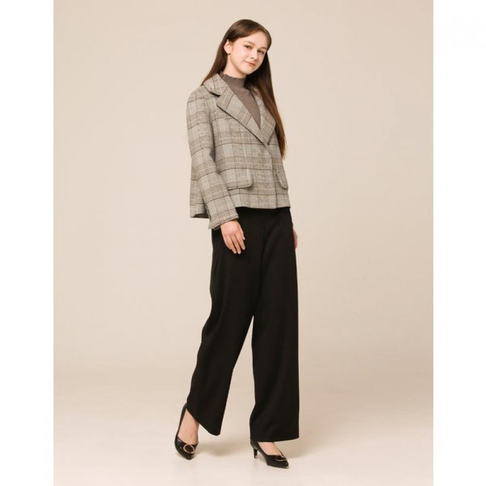Son Jung Wan Big Collar Check Jacket Zjk6161100