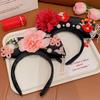 Flower Chinese Style Headwear Bow Hanfu Hair Clip Classical Ancient Style Headband  Children