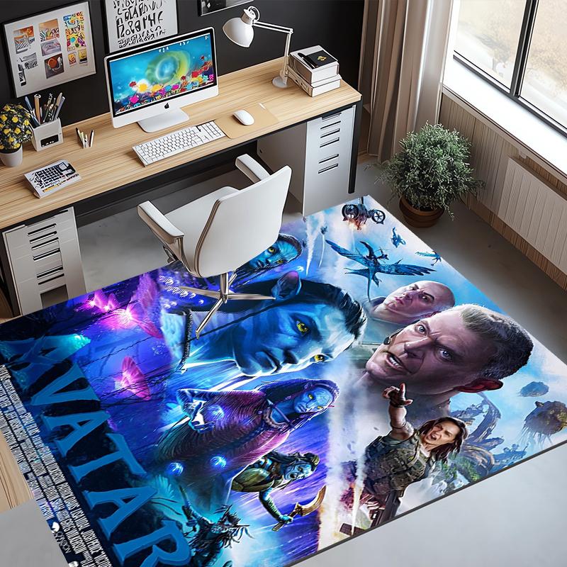 Alfombra con Patrón de Avatar, Felpudo para Interior/Exterior, para Picnic, Sala de Juegos, Dormitorio, Oficina, Sala de Estar, Alfombra Decorativa para el Hogar, Regalo de Cumpleaños