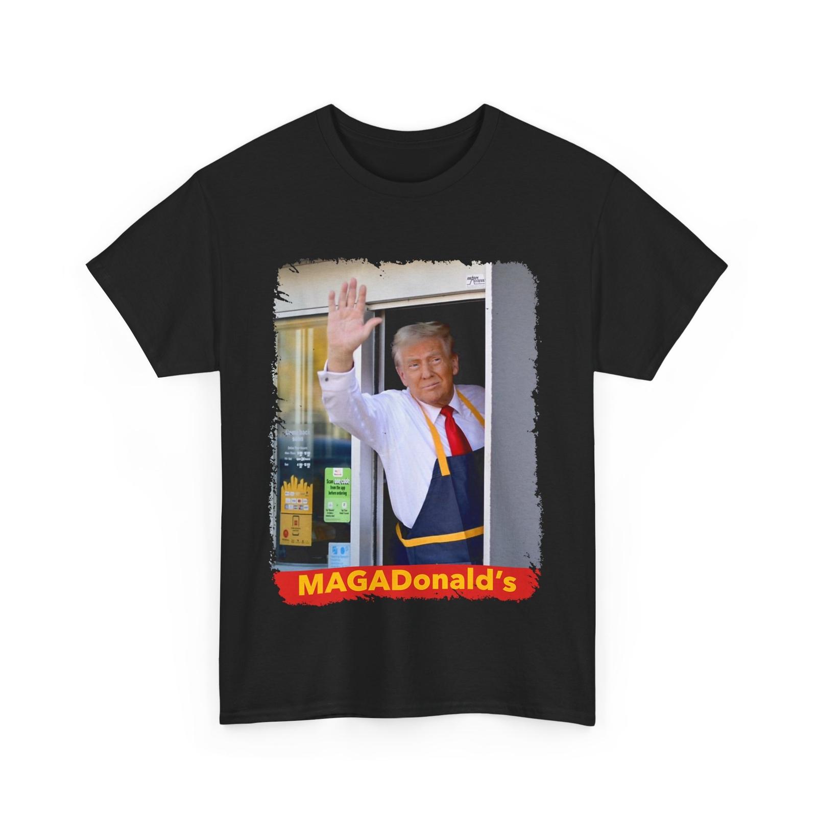 

MAGADonald s Funny Trump Meme 2024 Shirt, MAGADonald s Trump 2024 T-Shirt Mens Womens Tees Top S