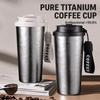 Pure Titanium Coffee Cup Lightweight Water Bottle Light Luxury Insulated Coffee Cup  Outdoor