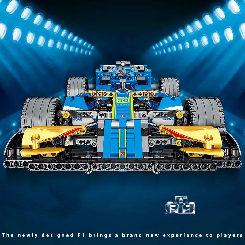 Non-Toxic Technical Racing Car Construction Set Moc Building Block Diy Tabletop Decorations Collection Model Car Kit Kids Adult 1135Pcs