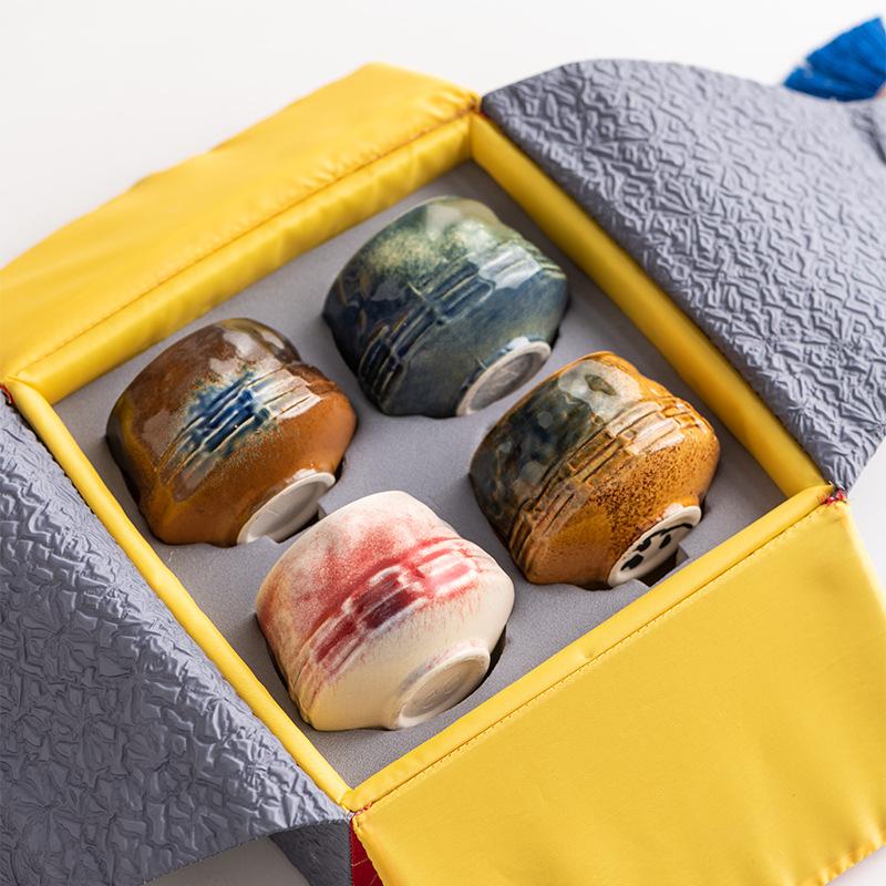 Creative Teacup Espresso Coffee Cup Vintage Ceramic Kung Fu Teacup Afternoon Tea Souvenir Cup Arabian Cup