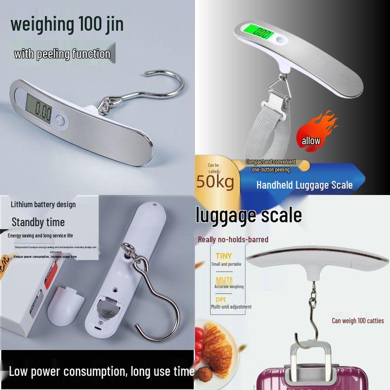 Portable High-Precision Electronic Luggage Scale, 50kg Capacity, Handheld for Home Use