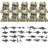 Military Soldier Ukrainian Biochemical Special Forces Building Blocks Army Figures Gas Mask Weapons Bricks Toys For Children