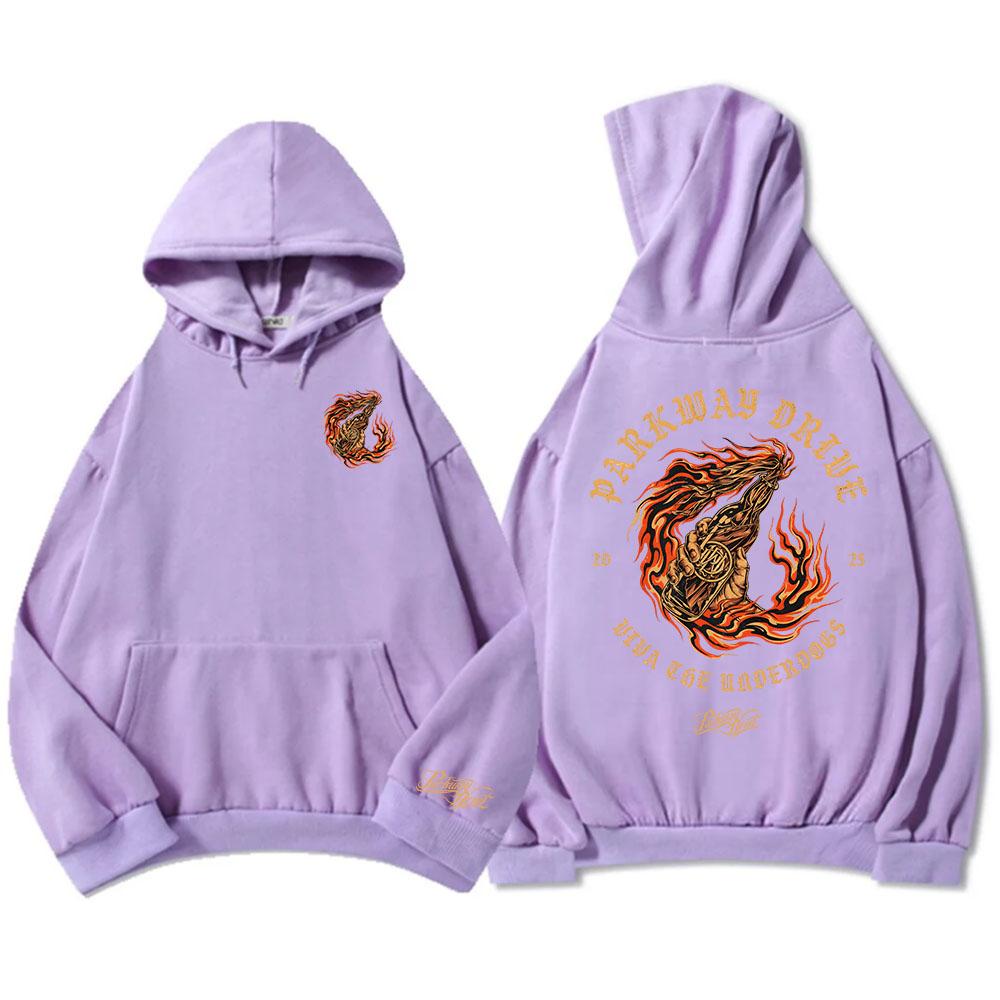 Skeleton Lighthouse Pullover Hoodie Parkway Drive Rock Band Fashion Sweatshirts Long Sleeve Winter Fleece Men Clothing