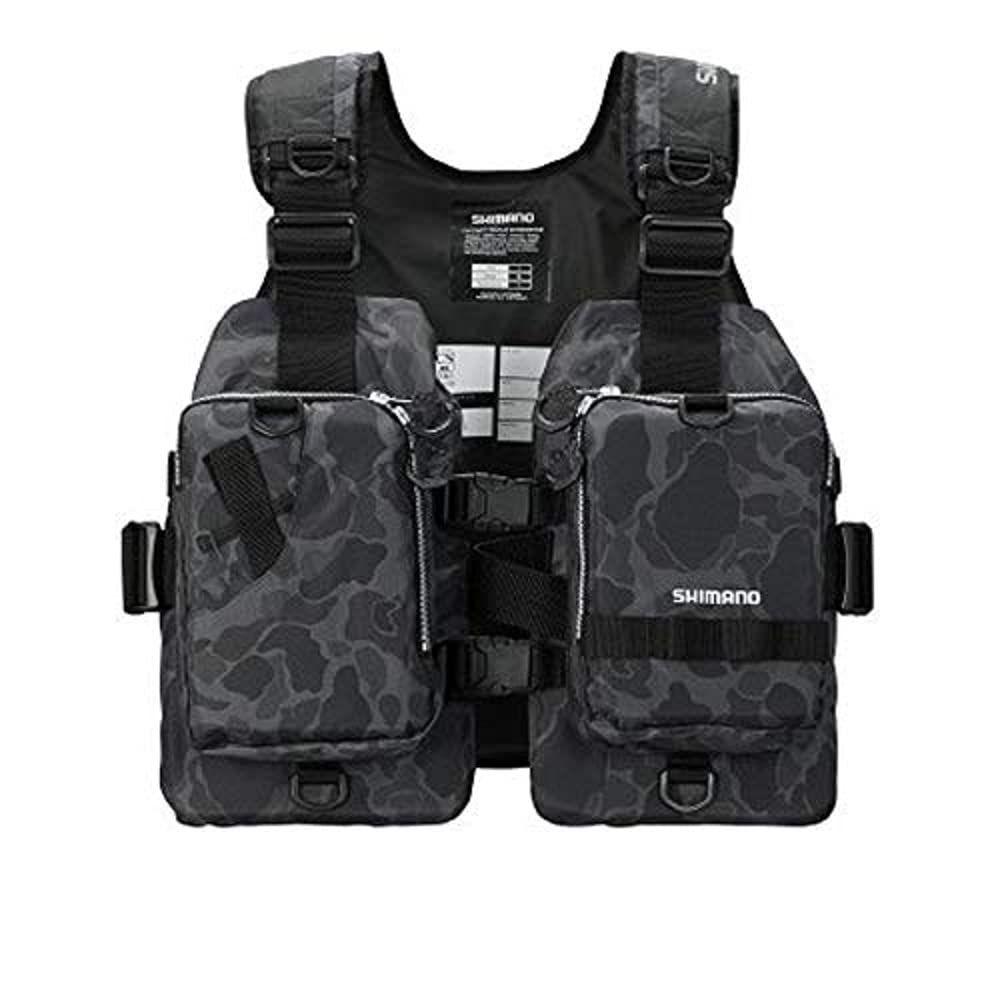 Used Special Price Item SHIMANO Life Jacket Floating Vest Game Vest Light VF-068T Free Gray Duck Camo