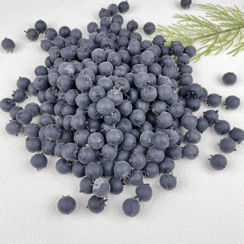 20Pcs Blue Fruit Model Po Props Simulation Blueberry Diy Fake Fruit Artificial Blueberry Simulation Fruit Home Decoration