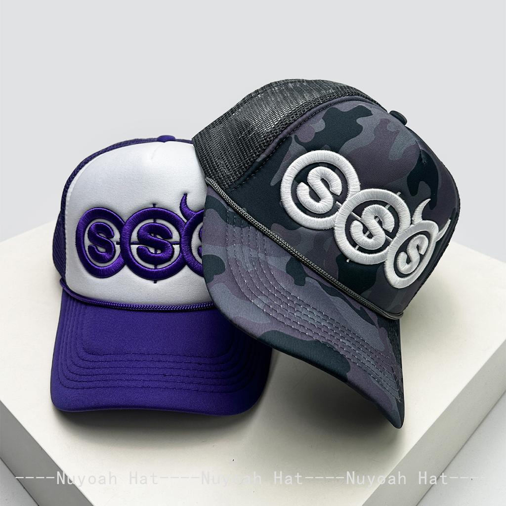 And Women Personalized Devil Horns Letter Prints Embroidery Baseball Caps Air Permeable Mesh Sun Protection Hip Hop Trucker Caps All-Match Outdoor