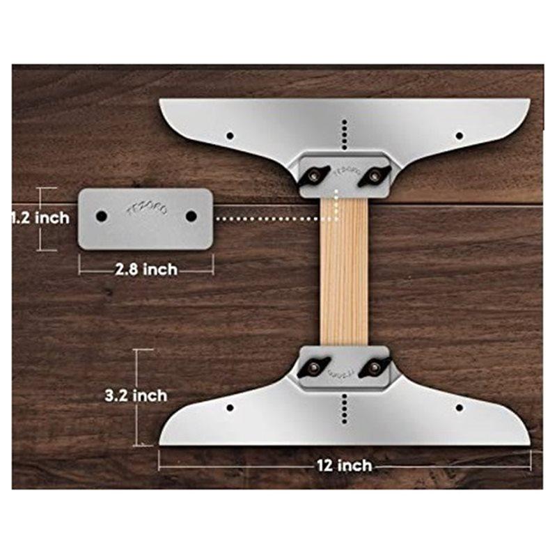 ABBP-Stair Tread Gauge Template Tool Steel Measuring Tool Accurate Stair And Shelf Cuts Adjustable Layout Gauge Measuring Tool