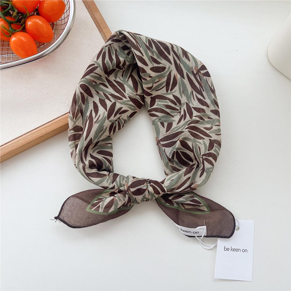 55 Polka Dot Silk Scarf: Spring Summer Korean Fashion Headscarf & Decorative Hairband for Women
